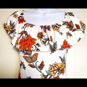 Rue 21 Floral Off The Shoulder Bodysuit